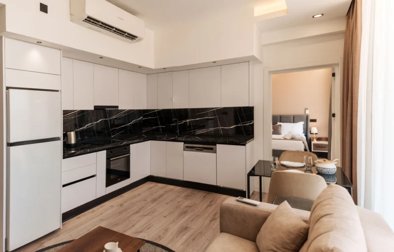 Open kitchen and living area at Vistamare Premium Residence